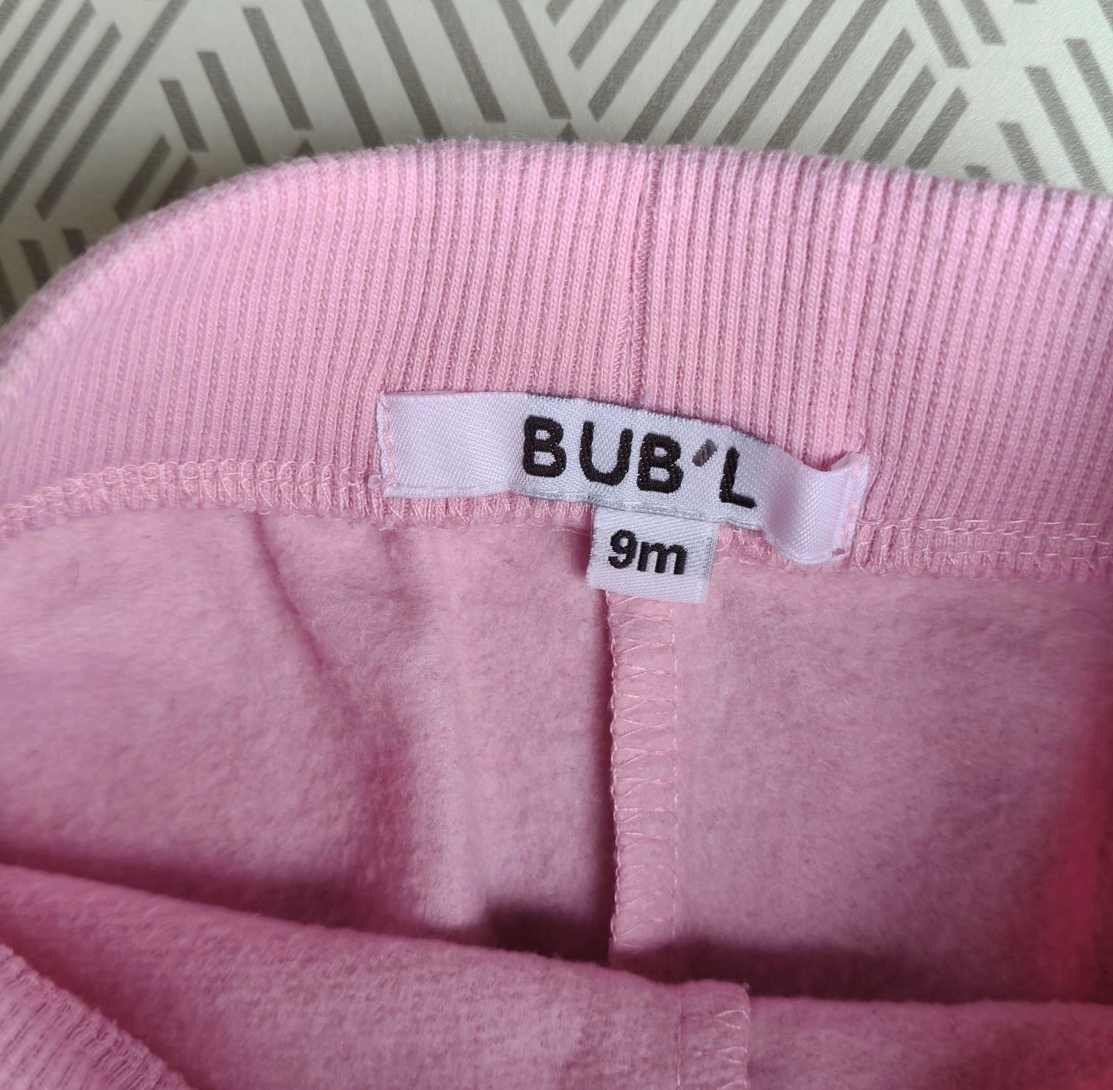 Pantalón cálido para niña Bub'l rosa elástico 9 meses – photo 2